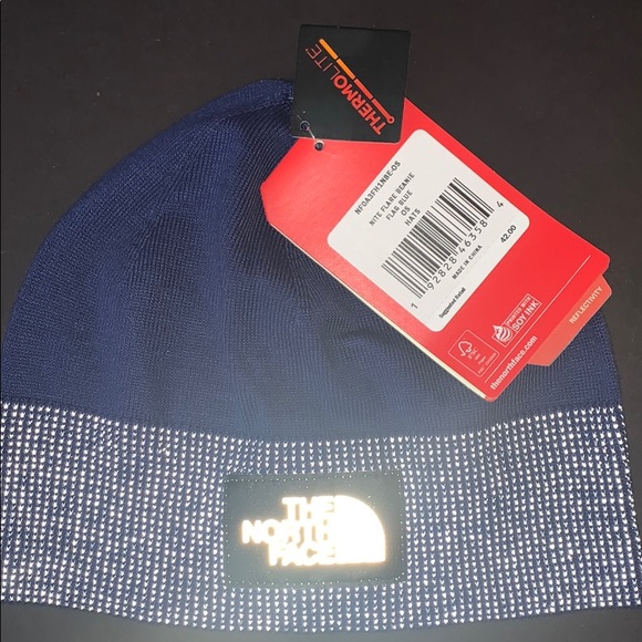 NWT NORTH FACE Unisex Reflective Beanie, RoyalBlue - Picture 2 of 5